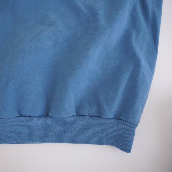 Vintage Hanes Sweater Sky Blue Embroidered Savannah Georgia Nautical XL - Picture 8 of 12
